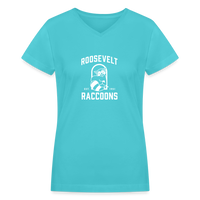 Women's V-Neck T-Shirt (aka "The Tina") - aqua