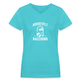 Women's V-Neck T-Shirt (aka "The Tina") - aqua